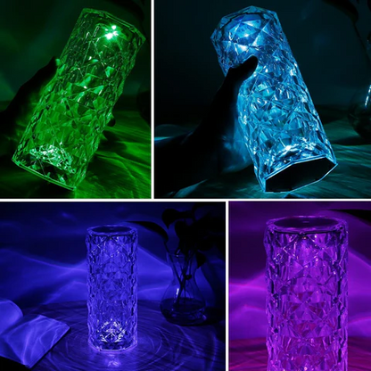 16 colors Crystal Diamond Table Lamp, USB Charging Touch Control Decorative (Rechargeable) - My Store