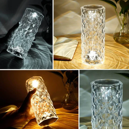 16 colors Crystal Diamond Table Lamp, USB Charging Touch Control Decorative (Rechargeable) - My Store